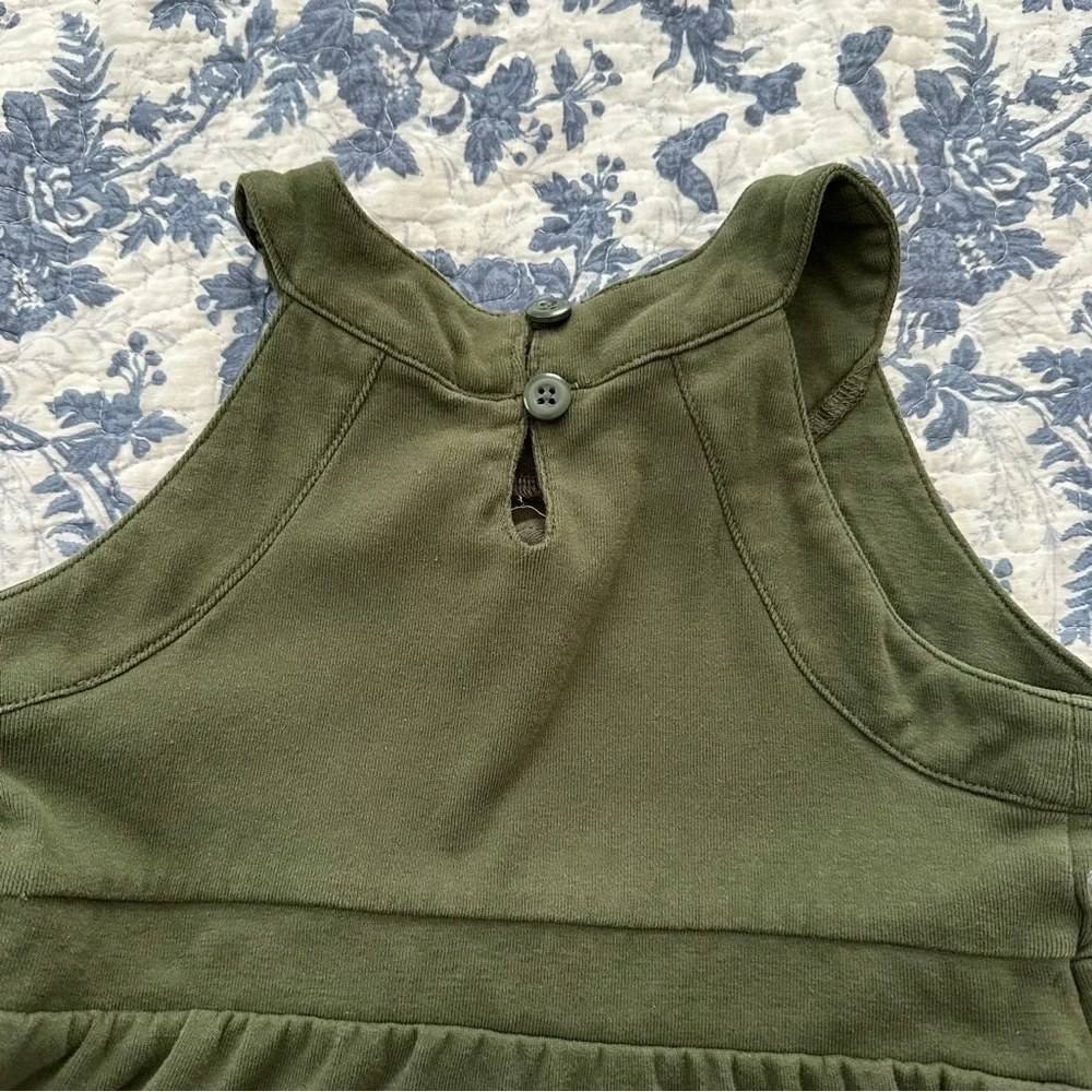 Gymboree Dress Olive Green Ruffles Size 7